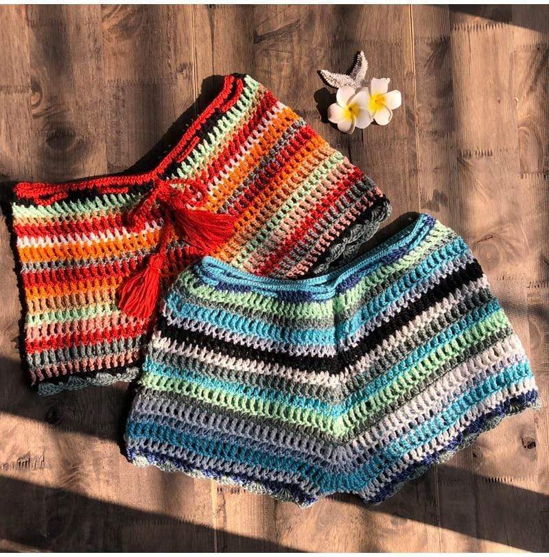 SPICE Colorful Crochet Shorts