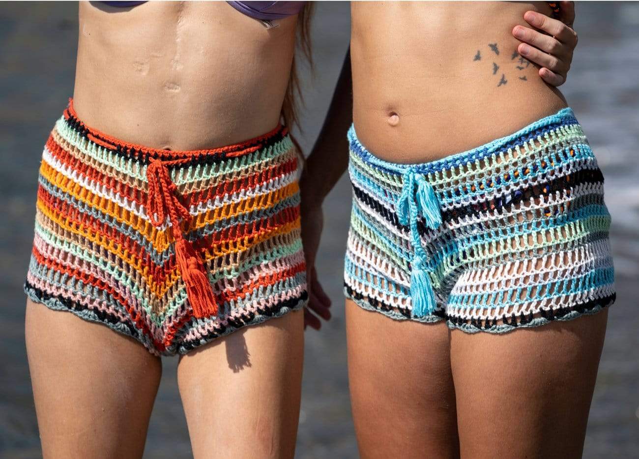 SPICE Colorful Crochet Shorts