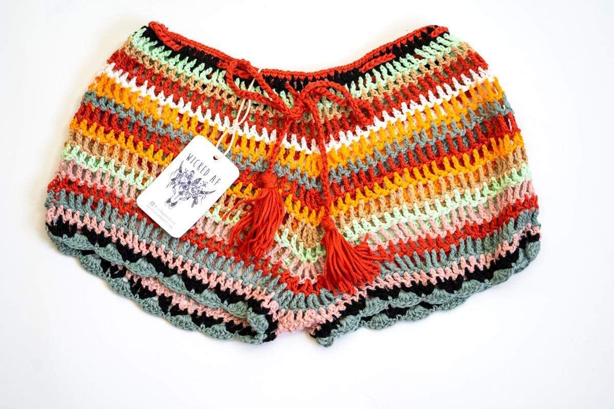 SPICE Colorful Crochet Shorts