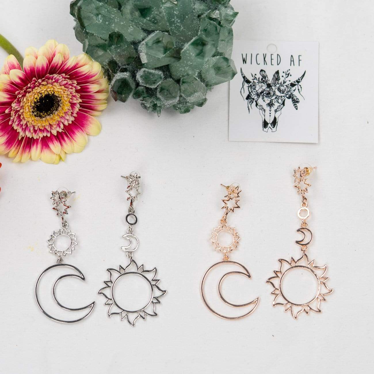 Sun & Moon Goddess Earrings