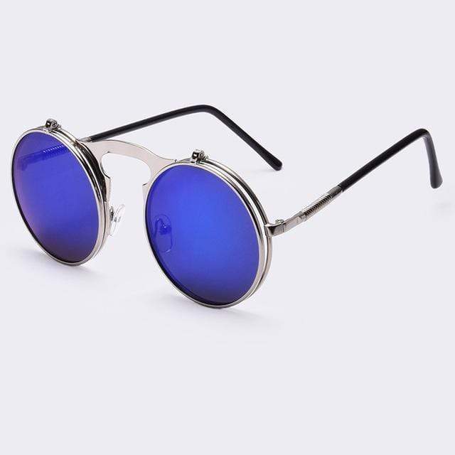 Flip Up Vintage Round Sunglasses