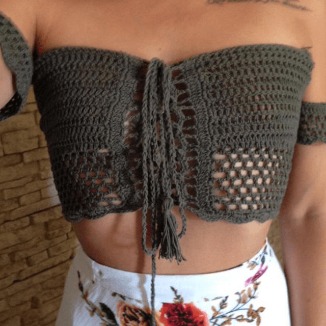 Island Gal Knitted Crop Top