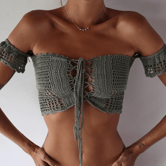 Island Gal Knitted Crop Top