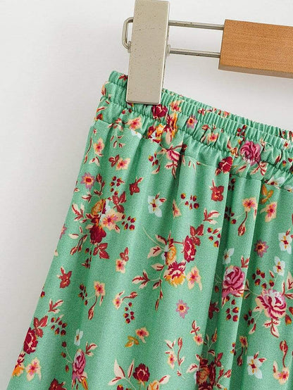 Triana Maxi Skirt in Green