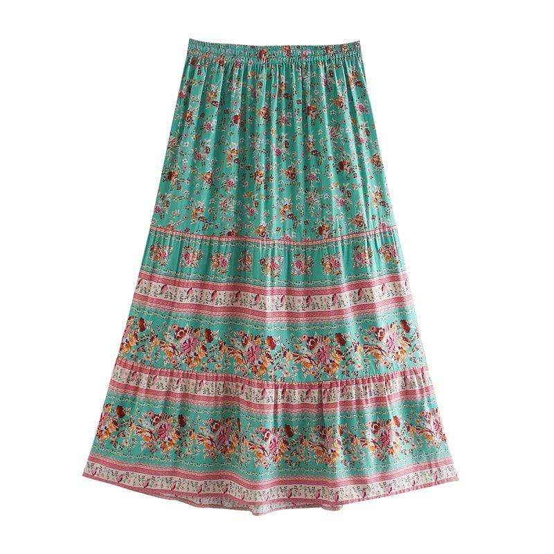 Triana Maxi Skirt in Green