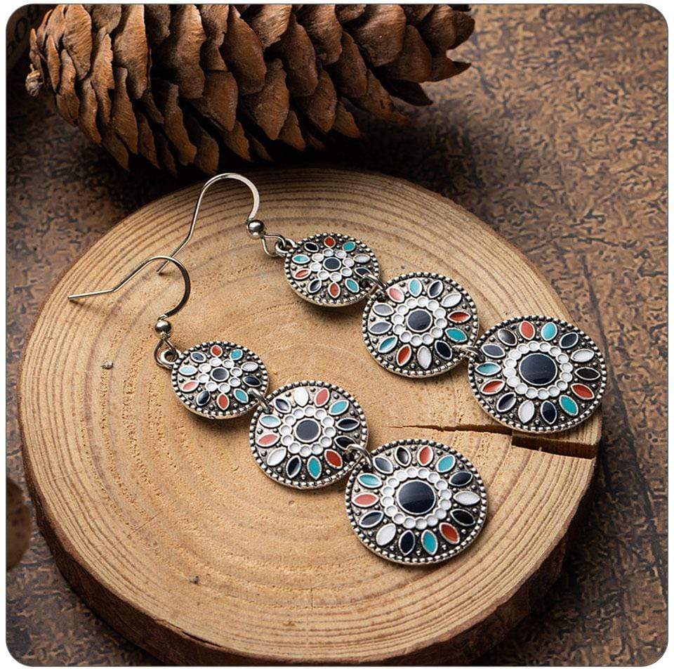 Triple Ethnic Boho Earrings