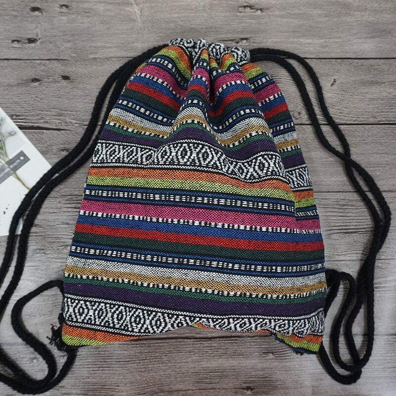 Trippy Hippie Drawstring Backpack