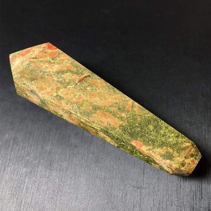 Unakite Quartz Crystal Pipe