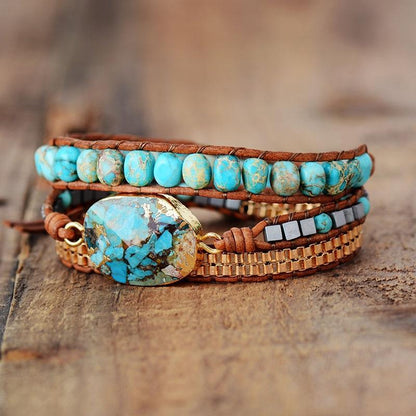 Natural Turquoise Howlite Bracelet