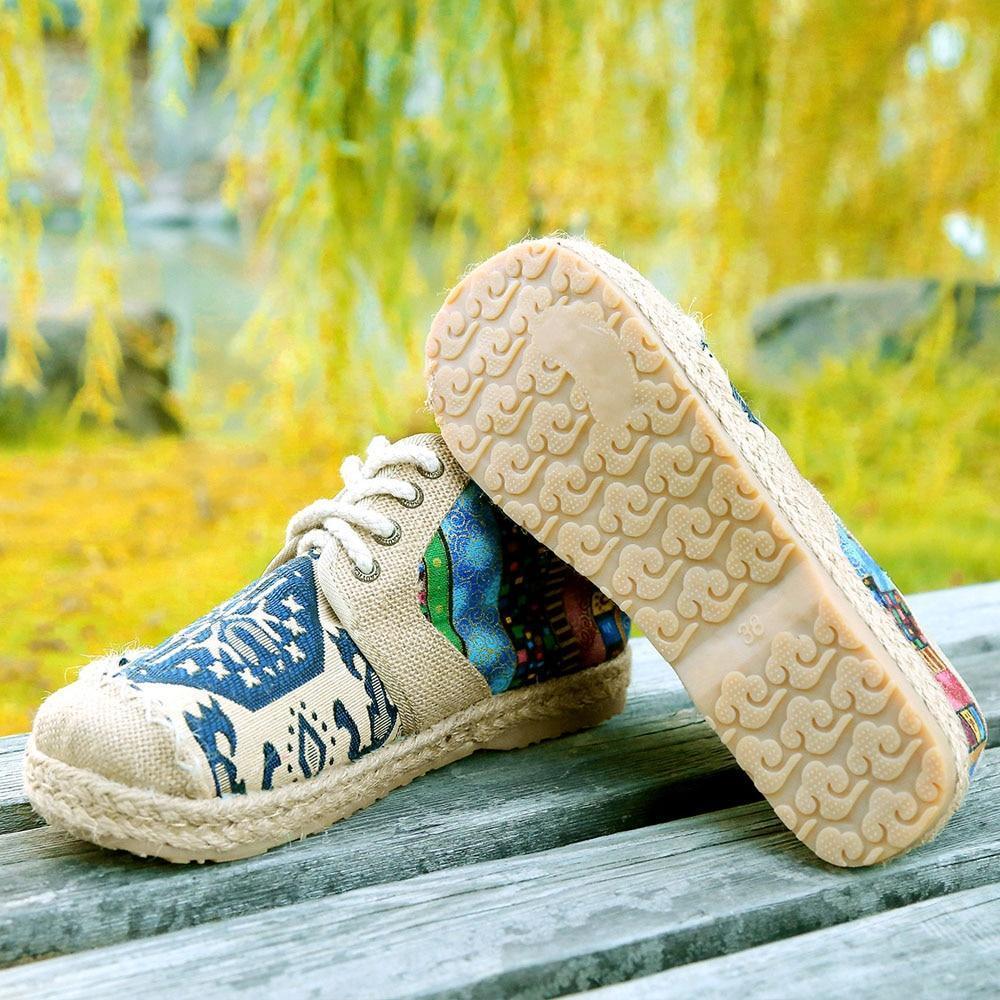 Vintage Hemp Ankle Shoes