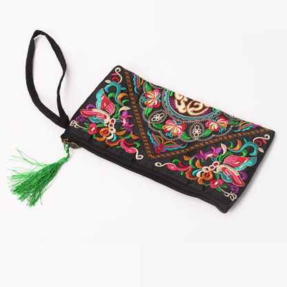 Embroidered Tassel Vintage Wallet