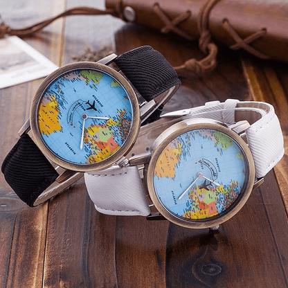 Wanderlust Map Wrist Watch