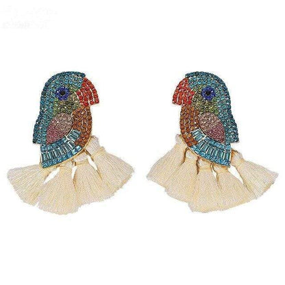 Bird & Tassel Earrings