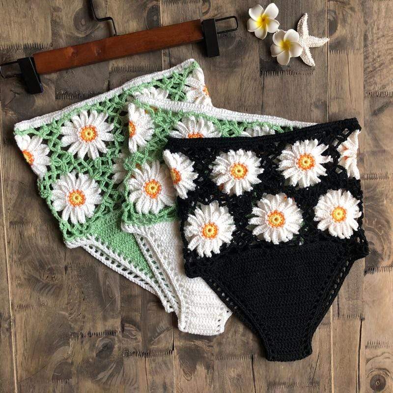 White Daisies Bikini Bottom