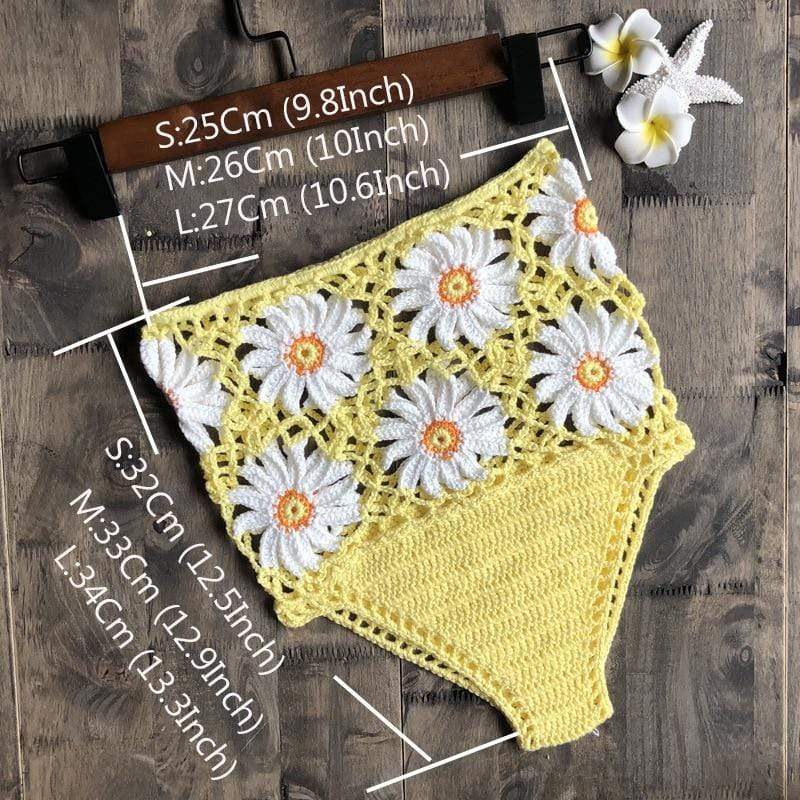 White Daisies Bikini Bottom