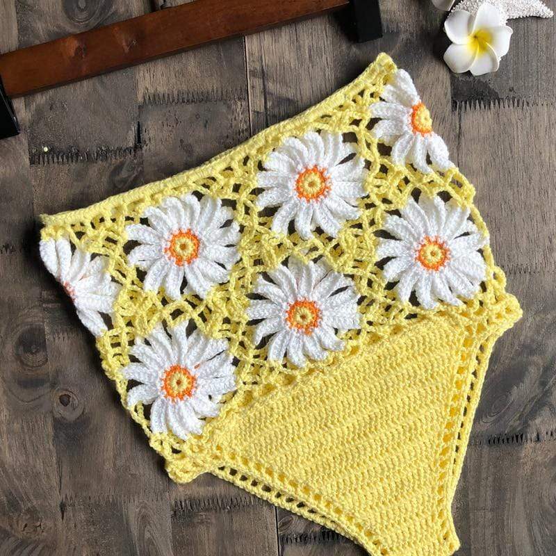 White Daisies Bikini Bottom