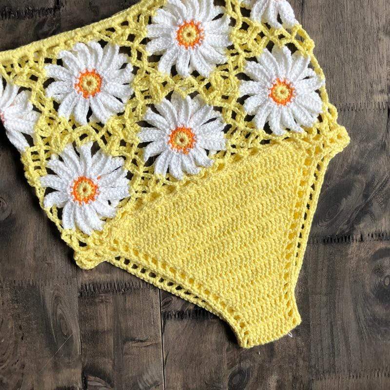 White Daisies Bikini Bottom