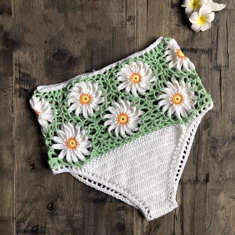 White Daisies Bikini Bottom