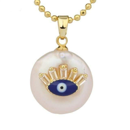 Evil Eye White Necklace