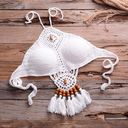 Galilea Knitted Bikini Set with Tassels