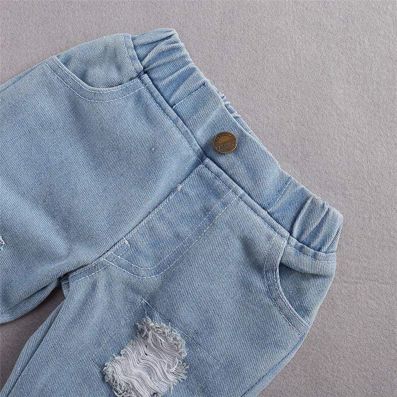 Lace and Denim Boho Baby Set