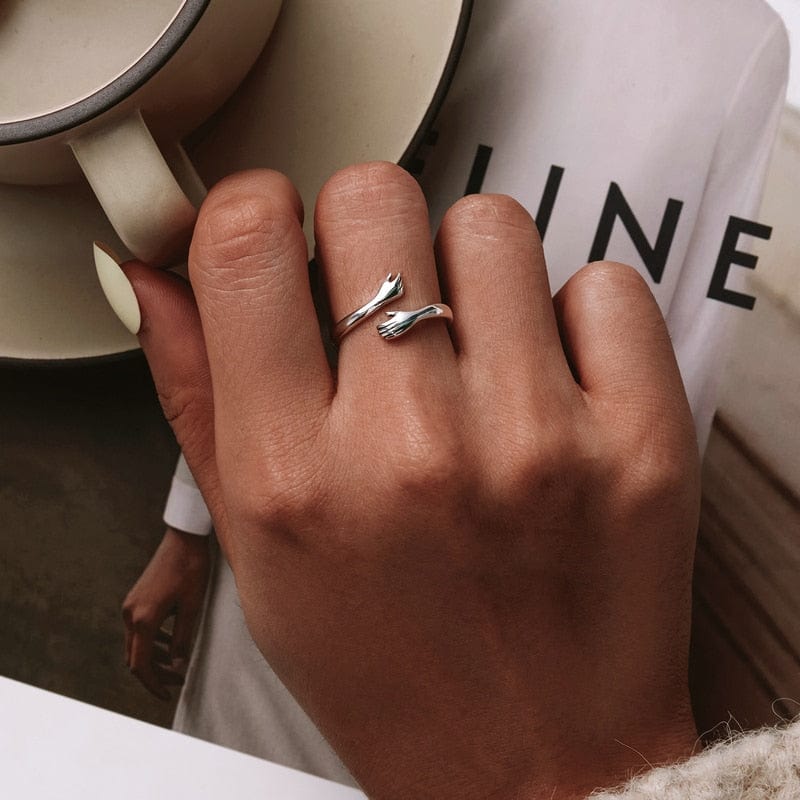 925 Sterling Silver Hug Ring