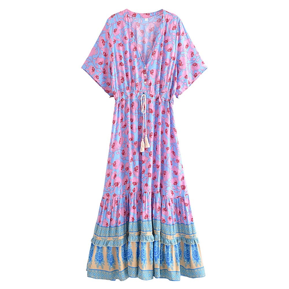 Indigo Boho Maxi Dress