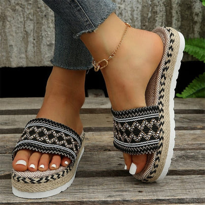 Boho Espadrille Platform Sandals