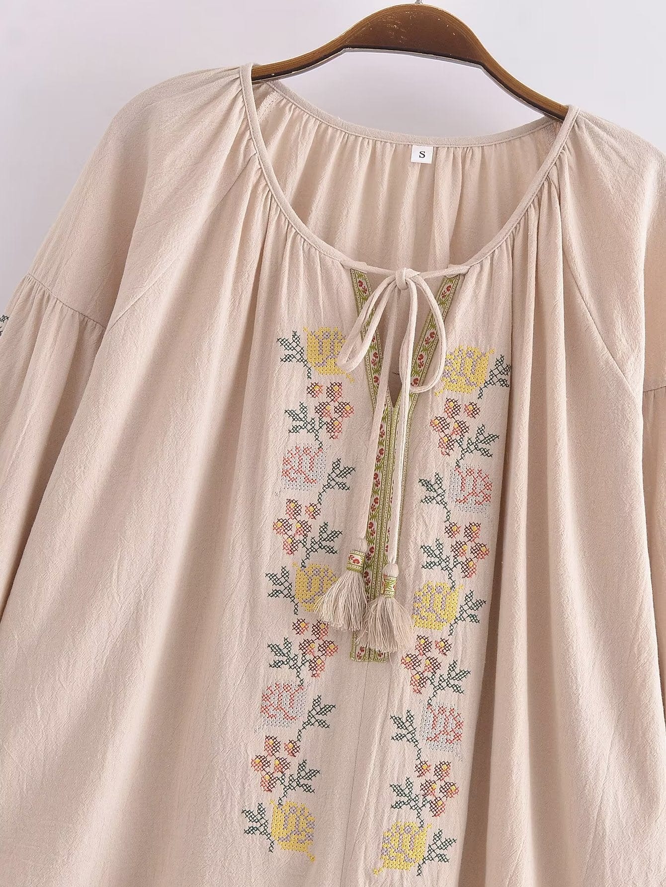 Boho Blossom Embroidered Blouse