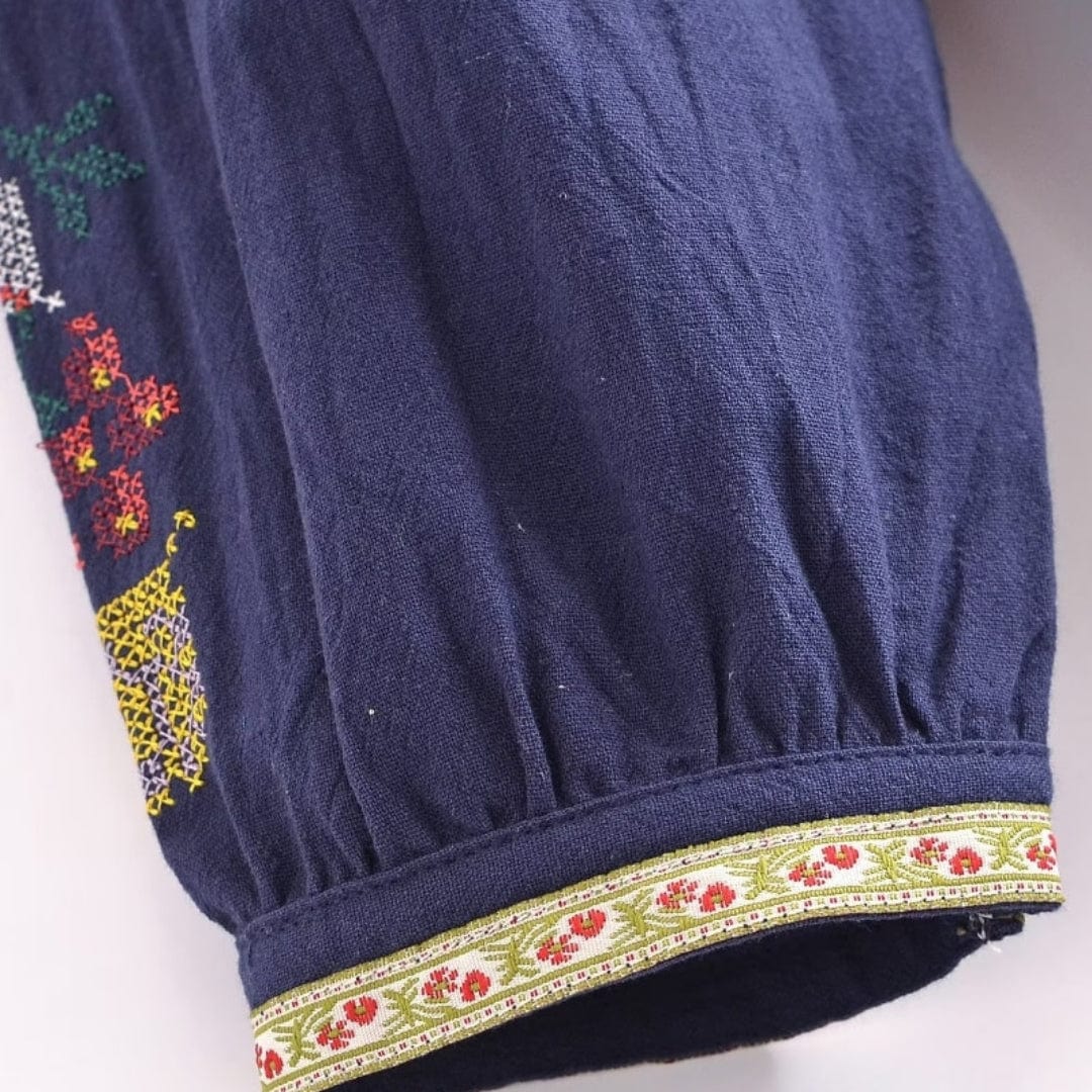 Boho Blossom Embroidered Blouse