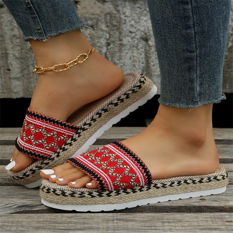 Boho Espadrille Platform Sandals