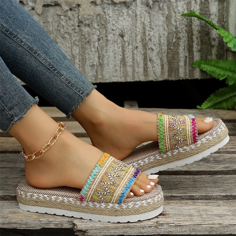 Boho Espadrille Platform Sandals