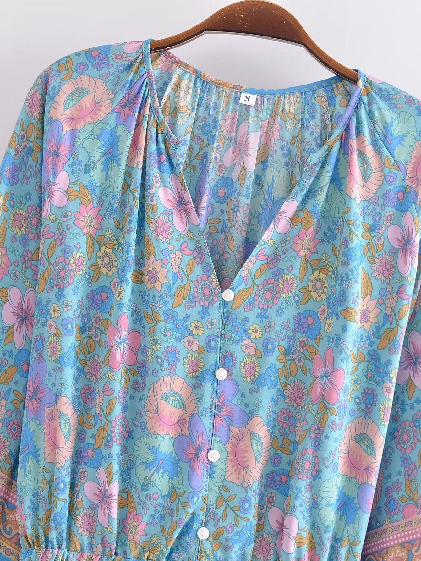 Whispering Blossoms Playsuit in Blue