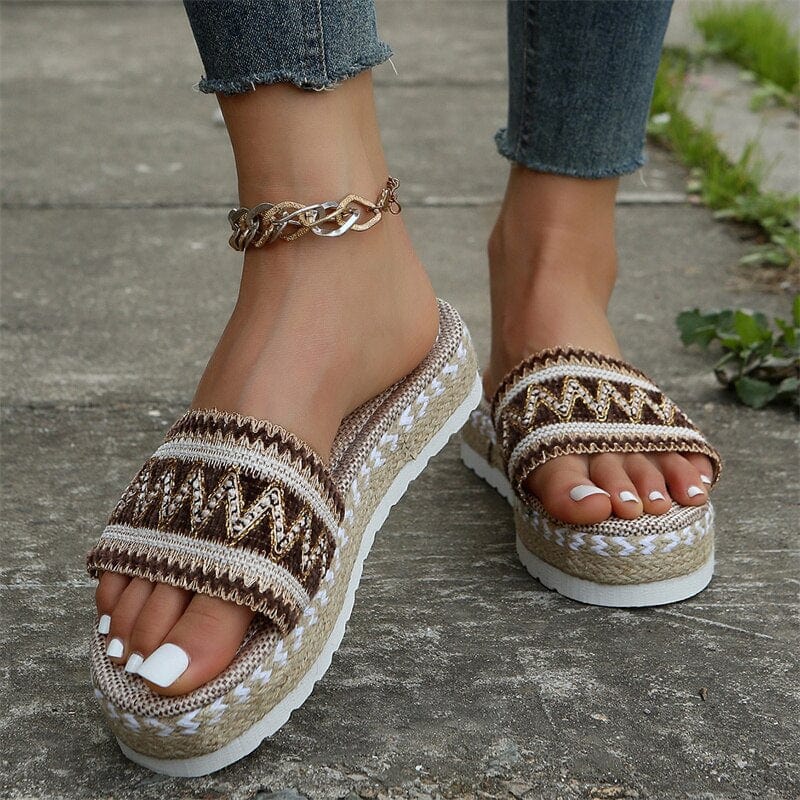 Boho Espadrille Platform Sandals