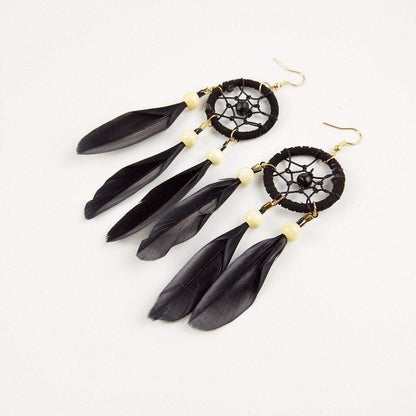 Dreamcatcher Feather Earrings