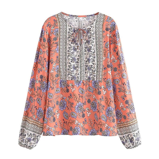 Elora Bohemian Long Sleeve Blouse