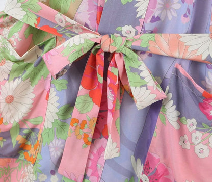 Floral Print Bohemian Kimono Robe