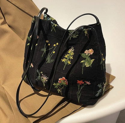 Floral Embroidered Handbag