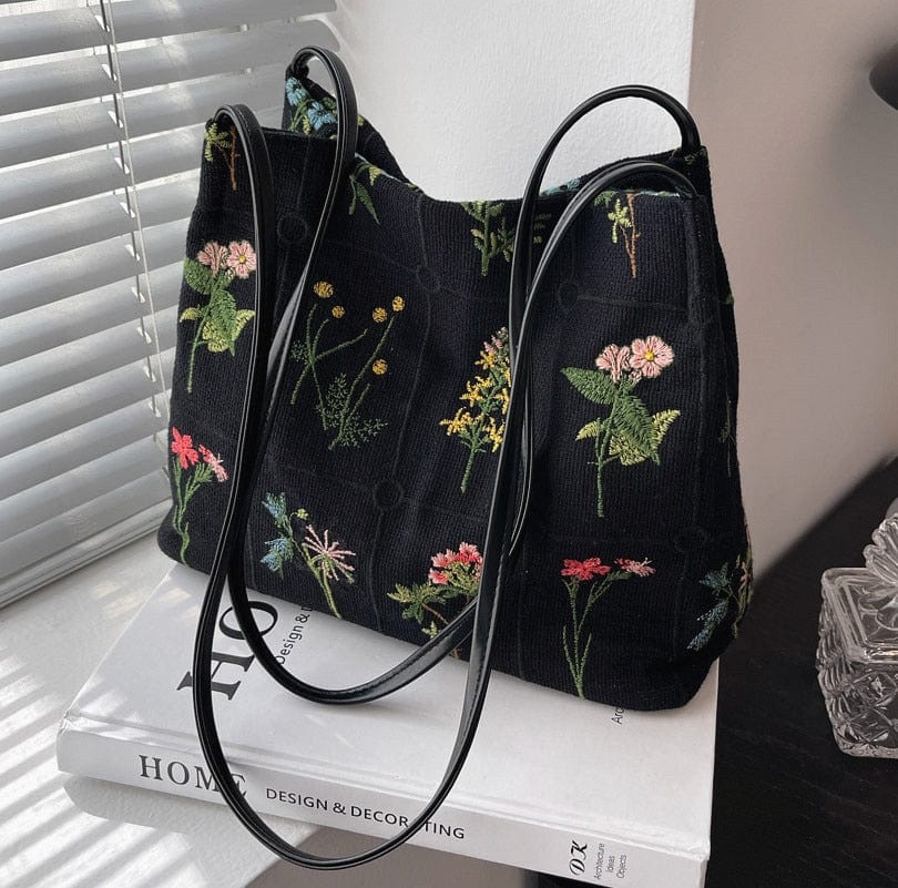 Floral Embroidered Handbag