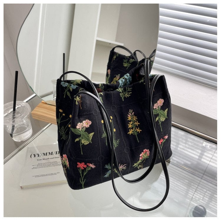 Floral Embroidered Handbag