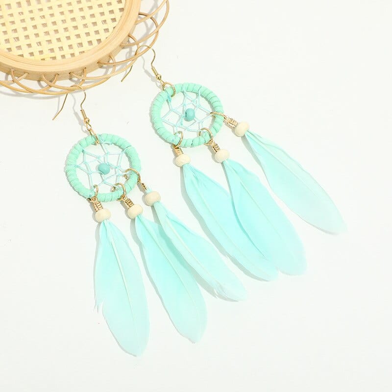 Dreamcatcher Feather Earrings