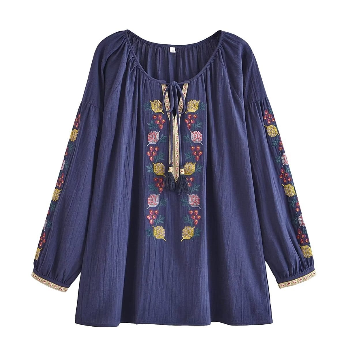 Boho Blossom Embroidered Blouse