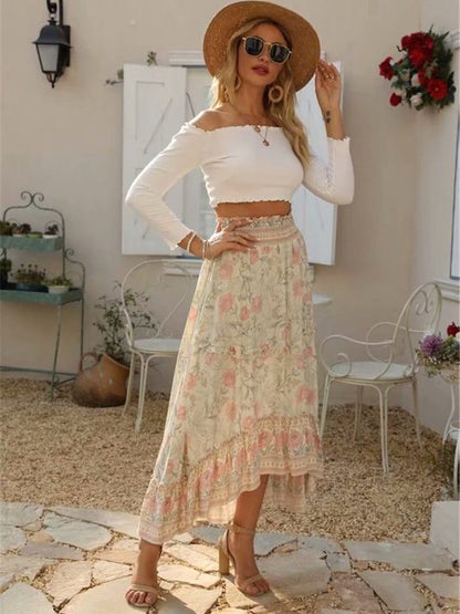 Pastel Garden Symphony Maxi Skirt