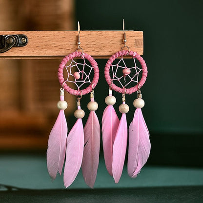 Dreamcatcher Feather Earrings