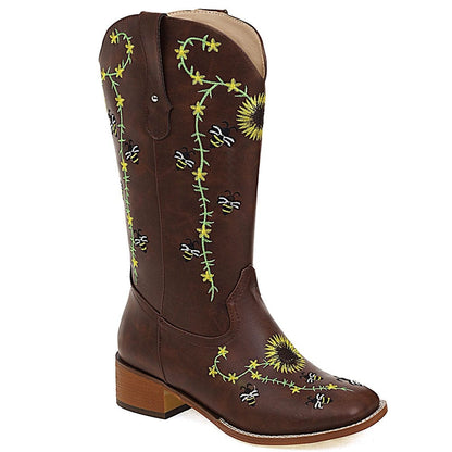 Sunflower Field Cowboy Boots