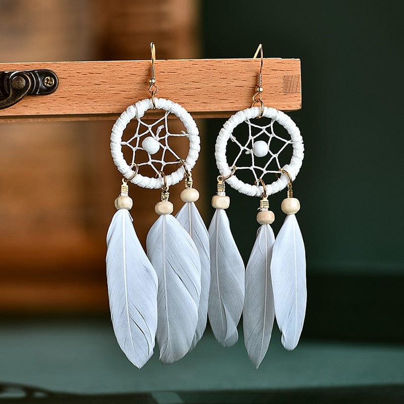 Dreamcatcher Feather Earrings