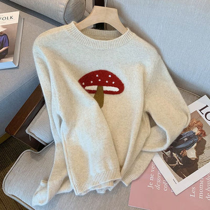 Mushroom Knitted Sweater