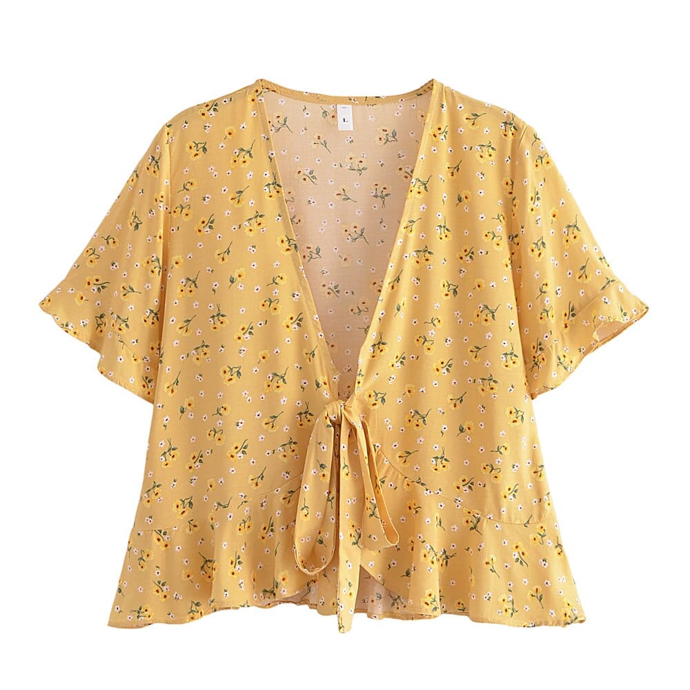 Beatrice Tie Front Floral Top