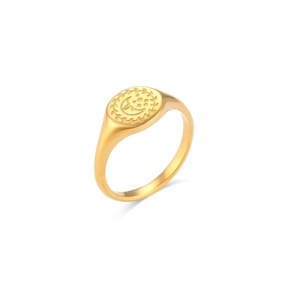 Love By The Moon Signet Ring