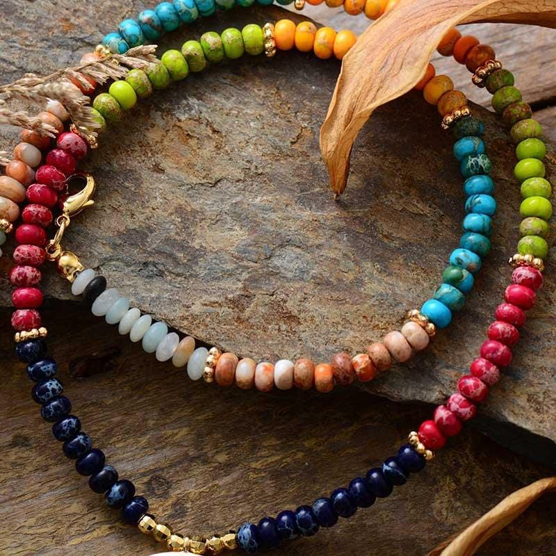 7 Chakra Moon Necklace